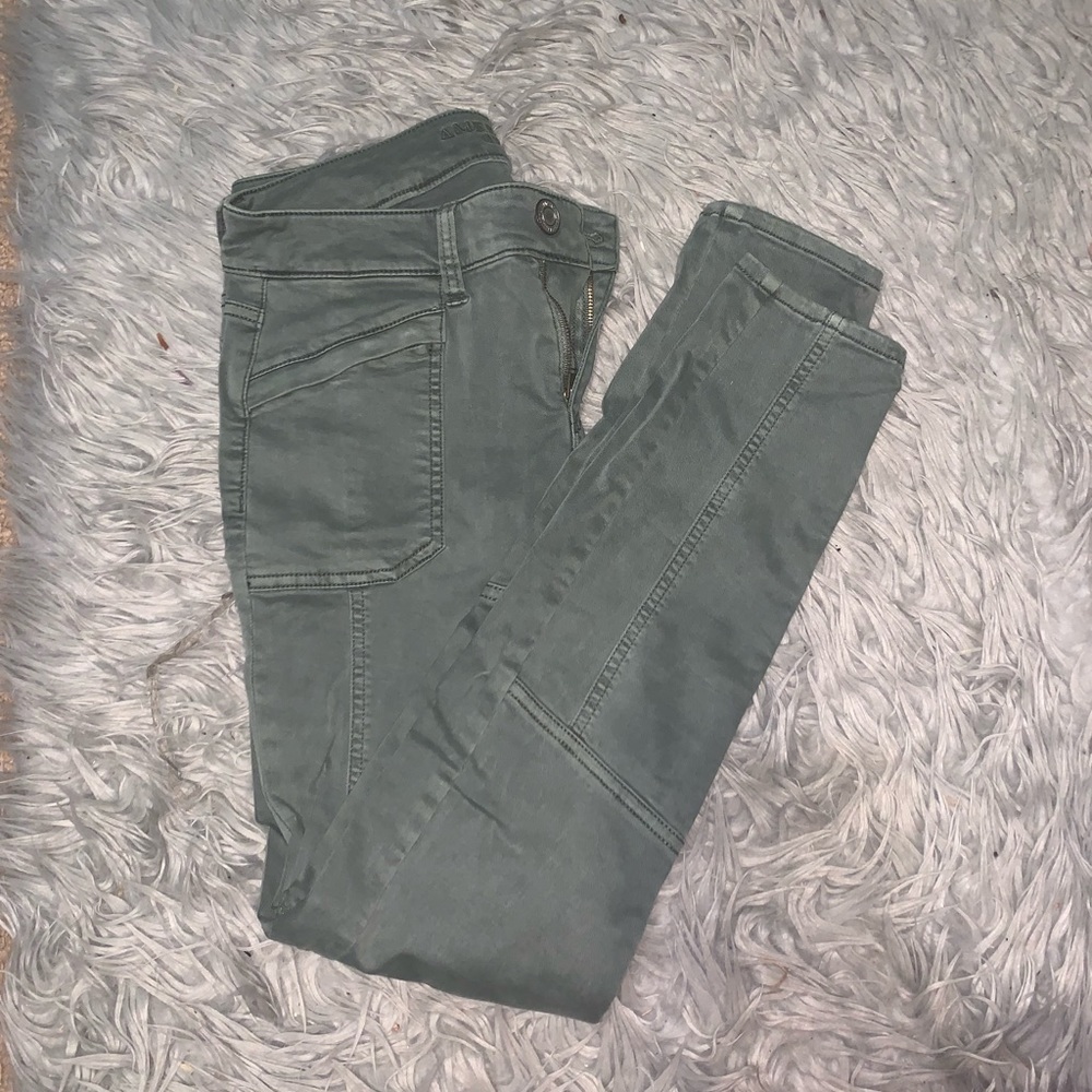 CAMO GREEN SKINNY JEANS